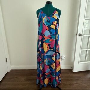 Nicole Miller Multicolor Abstract Maxi Dress